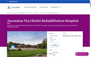 Ascension Via Christi Rehabilitation Hospital website