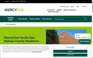 MercyOne South Des Moines Family Medicine website