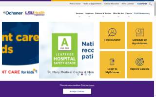Ochsner LSU Health - Monroe Community Health Center website