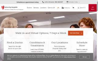 University Hospitals-Cleveland website