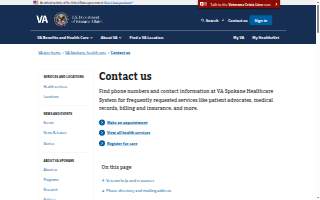 Spokane VA Medical Center website