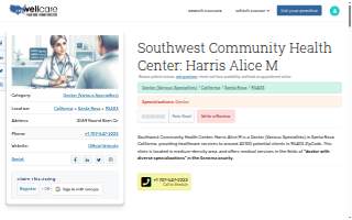 Southwest Community Health Center: Harris Alice M website