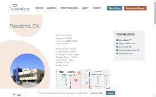 Synovation Medical Group - Pasadena website