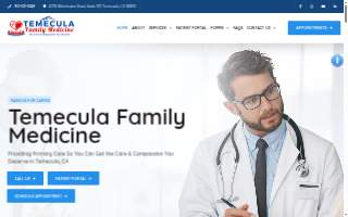 Temecula Family Medicine website