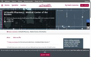 UCHealth Pharmacy - Medical Center of the Rockies website