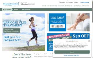 Vein Centers of Connecticut website