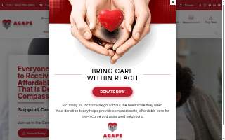 Agape Community Health Center website