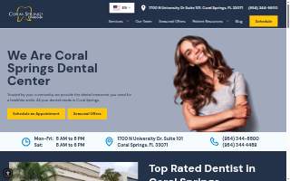Coral Springs Dental Center website