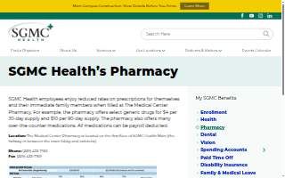 Medical Center Pharmacy website