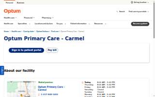 Optum Primary Care - Carmel website