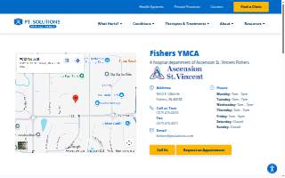 Fishers YMCA Physical Therapy website