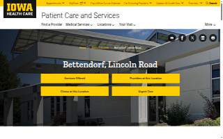 UI Health Care, Bettendorf, Lincoln Road website