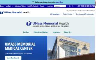 U Mass Memorial Med Center website