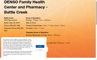 Denso Family Health Center website