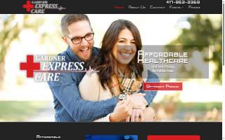 Gardner Express Care website