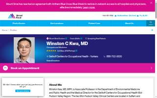 Mount Sinai Selikoff Center for Occupational Health website