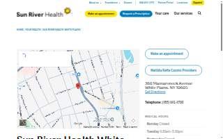 Sun River Health White Plains website