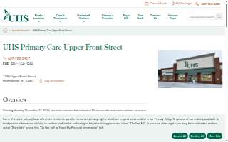 UHS Primary Care Upper Front Street website