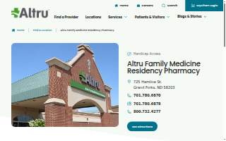 Altru Family Medicine Residency Pharmacy of Grand Forks website