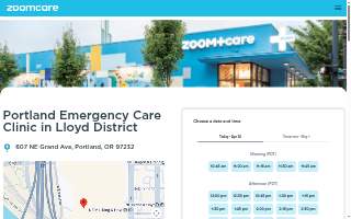 Portland Emergency Care Clinic in Lloyd District | ZoomCare website
