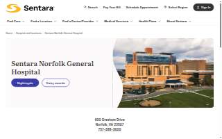 Sentara Norfolk General Hospital website