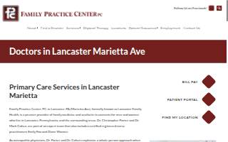 Family Practice Center, PC of Lancaster website
