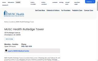 MUSC Health Rutledge Tower website