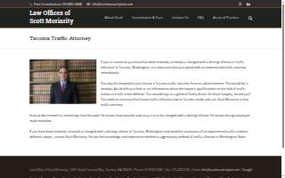 Law Office of Scott Moriarity website
