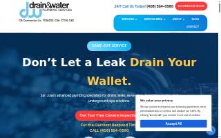 Drain and Water Plumbing Services website