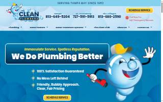 The Clean Plumbers website
