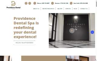 Providence Dental Spa website