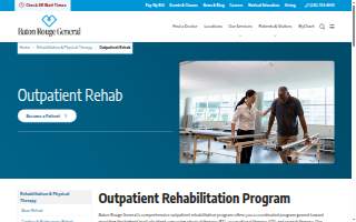 Baton Rouge General Outpatient Physical Therapy website