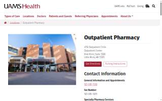 UAMS Health - Outpatient Pharmacy website