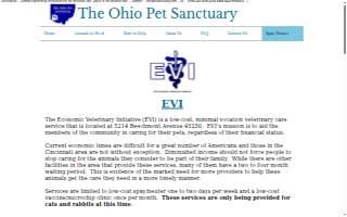 The Economic Veterinary Initiative (EVI spay/neuter clinic) website