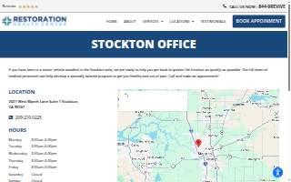 Restoration Health Center Accident Injury Doctors Stockton website