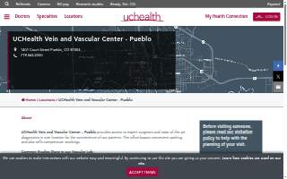 UCHealth Vein and Vascular Center - Pueblo website