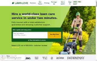 Lawn Love Lawn Care of Chattanooga website