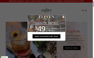 Eleven Kitchen and Cocktails website