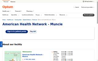 American Health Network - Muncie website