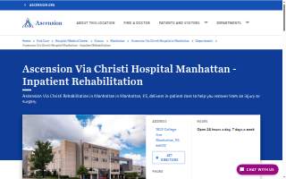 Ascension Via Christi Hospital Manhattan - Inpatient Rehabilitation website