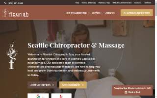 Flourish Chiropractic Spa website