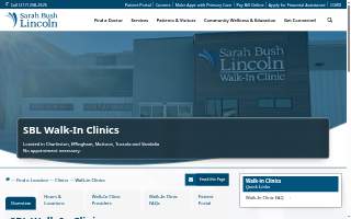 SBL Charleston Walk-In Clinic website