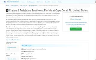 Craters & Freighters Southwest Florida website