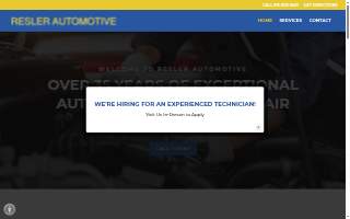 Resler Automotive website
