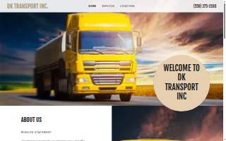 DK Transport Inc website
