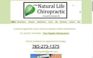 Natural Life Chiropractic website