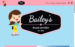 Bailey's Frozen Novelties website