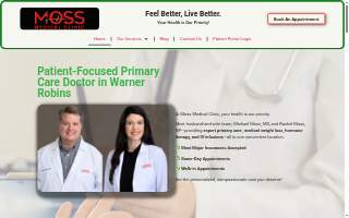 Moss Medical Clinic website