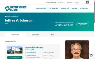 Jeffrey A. Johnson, MD - Hattiesburg Clinic Internal Medicine website