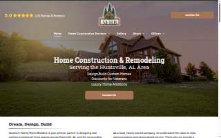 Southern Family Home Builders website